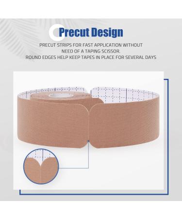 Kinesiology Tape Precut Strips - Waterproof Muscle Tape for Athletes - Black - 20 Strips/Roll - Buy Online on GoSupps.com