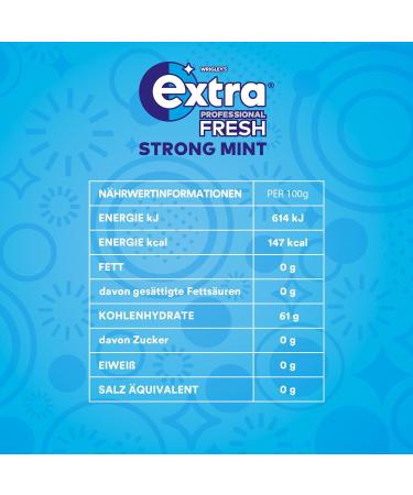 Extra Professional Fresh Chewing Gum Strong Mint - 50 Dragees for Intense Freshness | International Shipping Available - Buy Online on GoSupps.com
