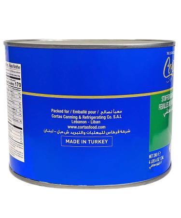 Cortas Stuffed Grape Leaves 4.4 lb (2 kg) - 75 Pieces | Large Premium 70 oz 4.4 lb Pack - Buy Online on GoSupps.com