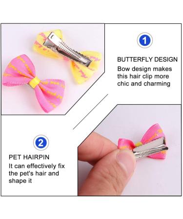 Buy Balacoo 10-Piece Animal Hair Loops with Crocodile Terminals - Bowknot Hair Clips for Small Dogs Cats and Kittens | Pet Hair Care Accessories in Random Colors - Buy Online on GoSupps.com