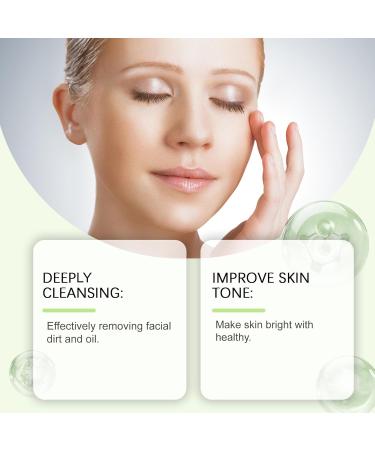  homomdy Matcha Moisturizing Cleanser Deep Cleansing Gentle Exfoliation Radiant Hydration Pore Cleaning Oil Control Blackhead Removal Even Skin Tone (1 Piece) - Buy Online on GoSupps.com
