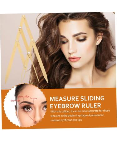 SOESFOUFU Eyebrow Ruler Tool 1pc Caliper Steel Golden Positioning Tools Sliding Mean Measuring Makeup Stainless Ratio Metal Dies 25x5x0.6cm Golden - Buy Online on GoSupps.com