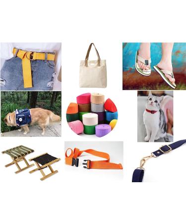 Yo Yo 1 Inch Cotton Webbing Strap - 5 Yards Mediumweight Polyester-Cotton for Tote Bags, Leash Straps & Crafts - Green - Buy Online on GoSupps.com