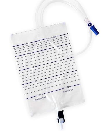 10pcs Box of Urine Drainage Bag 2000ml Capacity STERILE Overnight Urine Bags with Lever Tap Valve and 90cm Tube - Drainable Urinary Bags - Non-Latex Bedside Urinary Night Bags 2 l (Pack of 10) - Buy Online on GoSupps.com