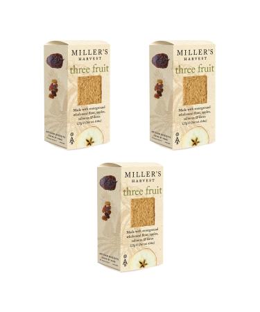 Miller's Artisan Biscuits Fruit Crackers 125g Pack of 3