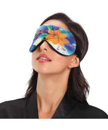 Haskirky Light Blocking Eye Mask - Adjustable Breathable Travel Mask for Deep Sleep - Men & Women - Office Yoga Meditation Mask - Watercolor Bird Design - Buy Online on GoSupps.com