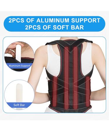 Posture Corrector for Men & Women | Back Brace & Neck Stretcher for Scoliosis | Breathable Mesh Back Support Belt - Medium Size - Buy Online on GoSupps.com