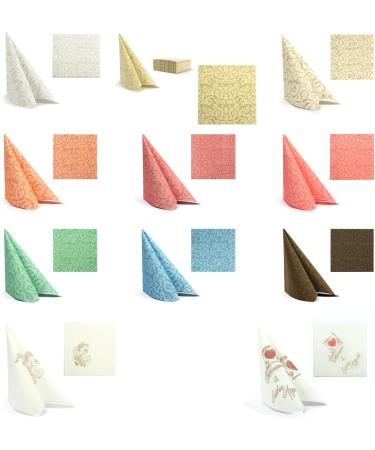 Buy High-Quality Airlaid Napkins 40x40cm - 50-Pack Fabric Look Wedding & Birthday Essentials in Palm Green - 23 Colors Available - Buy Online on GoSupps.com
