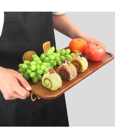 Acacia Wood Serving Panels - 40.6 cm & 35.6 cm Decorative Plates for Fruit Charcuterie & Food Trays - Rectangular Cheese Boards - Buy Online on GoSupps.com