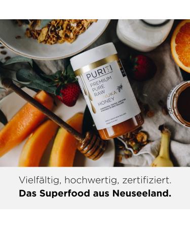 PURITI Manuka Honey MGO 400+ 500g from New Zealand certified laboratory tested pure natural product free of additives premium quality - Buy Online on GoSupps.com