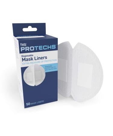 Flents Protechs Disposable Mask Liners Non-Woven Extra Protection 50 Liners White Single