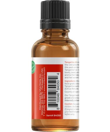 Viva Doria 100% Pure Tangerine Essential Oil - Food Grade Cold Pressed Made in USA - 30 mL (1 oz) - Undiluted Ideal for Aromatherapy & Cooking - Buy Online on GoSupps.com