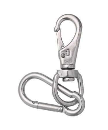 Mixiflor Stainless Steel Swivel Eye Snap Hook Set - 5pcs Flag Pole Clips & Carabiner Diving Clips for Bird Feeders, Pet Chains, and More - Buy Online on GoSupps.com