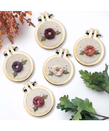 ZOCONE 40 Pack Mini Embroidery Hoops - Small Round Wood Hoops for DIY Pendant Embroidery and Jewelry Making - Buy Online on GoSupps.com