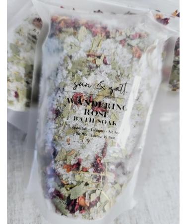 Spirituality & Soak Rose Bath Salt with Petals - 8oz - Relaxing Aromatherapy for Luxurious Bath Experience - International Shipping Available - Buy Online on GoSupps.com