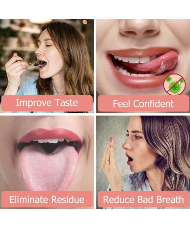 Healifty Stainless Steel Tongue Scraper 3Pcs Set with Storage Case - Rose Gold Pink Tongue Cleaner for Fresh Oral Breath - Buy Online on GoSupps.com