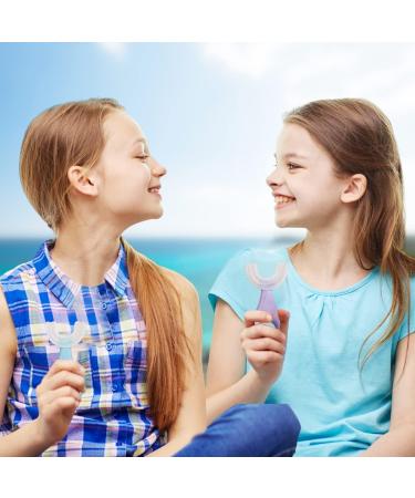 Kidszz Kids U-Shaped Silicone Toothbrush for Toddlers | Soft Food-Grade Brush | 360 Oral Cleaning | Ages 2-6 | 3-Pack - Buy Online on GoSupps.com