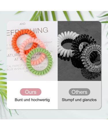 Jesslab 10-Pack Spiral Hair Ties - No-Damage Traceless Ponytail Holders for Women & Girls - Color Sorted Hair Accessories - Buy Online on GoSupps.com