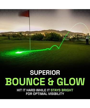GlowGear Golf GlowV1 Night Golf Balls - Full Compression Core - Ultra Bright Glow - Men and Women - 12 or 6 Count Pack - UV Light Source Required - Buy Online on GoSupps.com