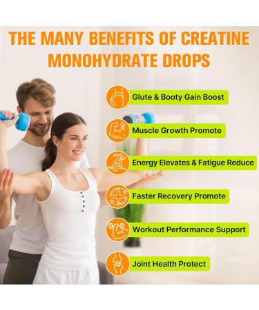 Creatine Monohydrate Liquid Creatine for Muscle Mass Strength Glute Booty & Endurance - Creatine for Women and Men with Hydrolyzed Collagen & Trehalose - 120 ml Creatine HCl (Lemon Flavor) - Buy Online on GoSupps.com
