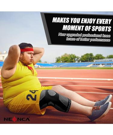 NEENCA Professional Plus Size 4XL Knee Brace - Compression Sleeve for Larger Thighs - Knee Pain Relief and Sports Protection - Buy Online on GoSupps.com