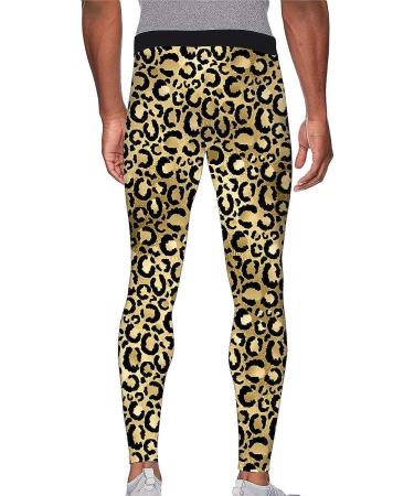 Zimperad Men's Compression Pants X-Large Leopard Print - Cool Dry Athletic Workout Running BJJ MMA Muay Thai Tights - Buy Online on GoSupps.com