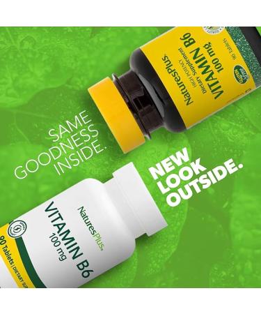 NaturesPlus Vitamin B6 (Pyridoxine HCI) 100mg - 90 Vegetarian Tablets | Energy & Metabolism Booster | Hair Skin & Nails | Memory  Mood & Immune Support | Gluten-Free - Buy Online on GoSupps.com