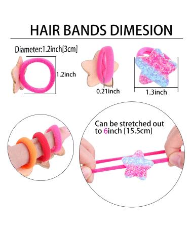Glitter Hair Ties for Baby Girls - 36 Pcs Elastic Rubber Bands Scrunchies for Toddler Girls - Rainbow Sequin Sparkle Hair Accessories by Zifengcer - Buy Online on GoSupps.com