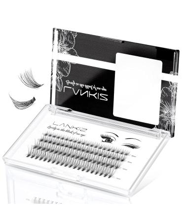 Lankiz 20D C Curl Single Eyelashes 8-14mm | 80 PCs Cluster Lashes for DIY Extensions | High-Quality Fake Lashes at Home - Buy Online on GoSupps.com