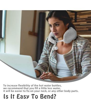 Long Hot Water Bottle with Plush Cover - 2L Leak-Proof Heat Therapy for Neck Waist & Belly - Portable & Comfortable - Buy Online on GoSupps.com