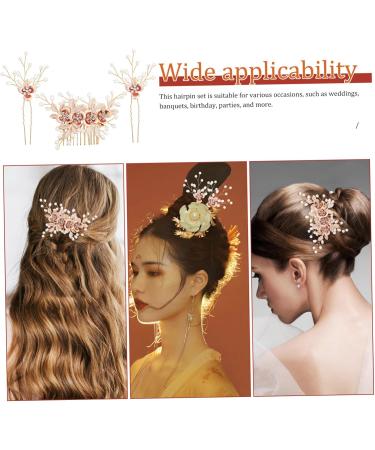 Beavorty 1 Set Leaf Pearl Hairpin Hair Accessories for Women Wedding Hairpin Fork Hairstyles Rhinestones Hair Comb Hair Combs for Women Decorative Hair Comb Clip Hairpins Accessory Metal - Buy Online on GoSupps.com