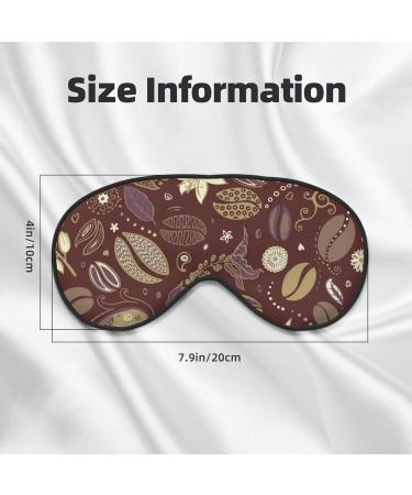 Coffee and Flowers Print Sleep Eye Mask | Soft Blindfold for Night Sleeping & Travel - Elastic Strap Headband - Buy Online on GoSupps.com