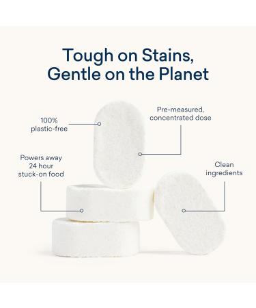 BLUELAND Dishwasher Detergent Unscented Plastic Free Eco Friendly Dishwashing Pods Natural 36 Tablets - Buy Online on GoSupps.com