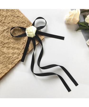 amangul Bow Hair Clips with Long Tail wknot Barrettes Black Hair Clips Korean Style Hair ws Ponytail Clips for Women Girl - Buy Online on GoSupps.com