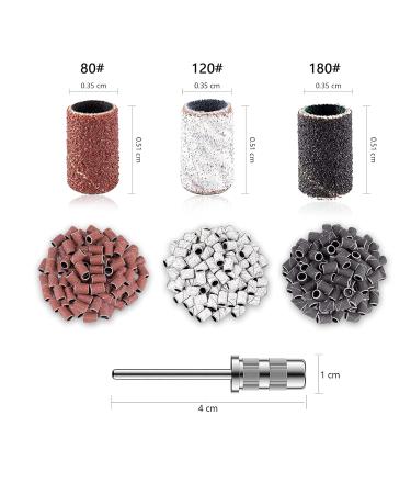 Luckaide 210-Piece Nail Grinder Set - 80/120/180 Grit Grinding Sleeves & Attachments with Storage Box for Perfect Manicure & Pedicure - Buy Online on GoSupps.com