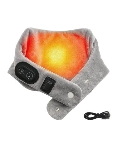 Usb Heated fragrance stone heating pillows with vibrations heated neck rake electrical neck wrap Neck heating neck belt Bandage with push button 3 heat and massage settings