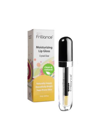 Frilliance Moisturizing Natural Crystal Clear Lip Gloss for Teens  Cruelty Free Hypoallergenic All Skin Types  8 ml / .28 fl oz