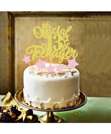 Keaziu 1 Pack Officially 13th Teenager Cake Topper 24PCS Pink Star 13th Cake Topper Birthday 13 Fabulous for Happy 13th Birthday Anniversary Party Cake Decorations Supplies Gold - Buy Online on GoSupps.com