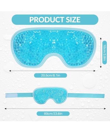 MIVORA Cooling Gel Mask for Puffy Eyes - Hot Cold Therapy for Migraine, Dark Circles, Sinus Pain - Reusable and Soothing - Light Blue - Buy Online on GoSupps.com