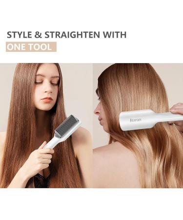 Hair Straightener Brush - 2 in 1 Anti-Scald Comb | Fast Heating Ceramic Flat Iron for Smoothing & Styling Women s Hair - Buy Online on GoSupps.com