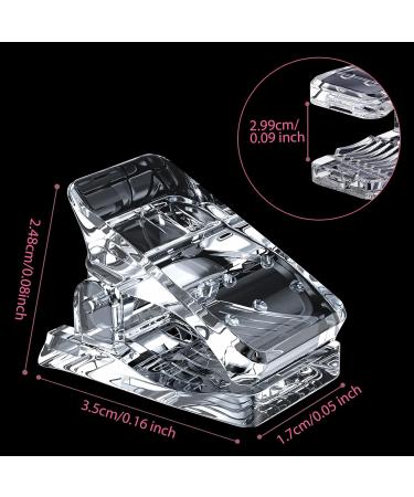 10 PCS Transparent Nail Clips for Extension Gel Nail Tips - UV LED Quick Building Gel Finger Nail Forms - DIY Gel Nail Kit - Buy Online on GoSupps.com