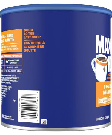 Maxwell House Breakfast Blend Ground Coffee 900G Canister Unflavored 900 g (Pack of 1) - Buy Online on GoSupps.com