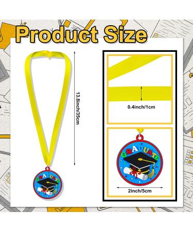 Tigeen Kids Kindergarten Graduation Medal - 2 Inch Rubber Award with Neck Ribbon - Buy Online on GoSupps.com