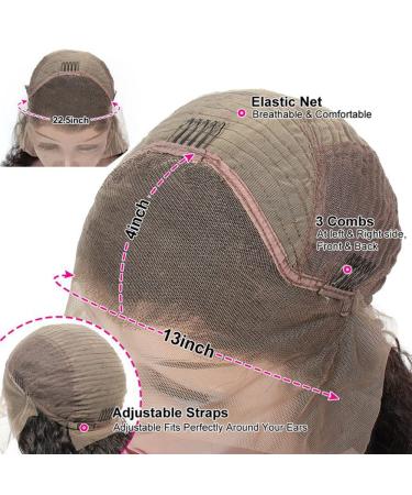 Kdmidun 13x4 HD Transparent Lace Front Deep Wave Wig 20 Brazilian Human Hair - Natural Black, 180% Density - Buy Online on GoSupps.com