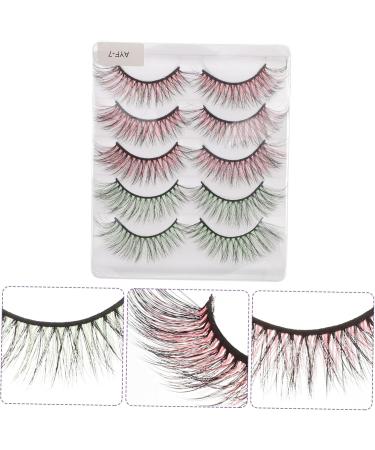 FOMIYES 10 Pairs Colored False Eyelashes Faux Lashes Party Eyelashes Eye Makeup Tools Fake Eyelash False Eye Lashes Makeup Eyelashes Fake Lashes False Lash Set Halloween 5d Imitation - Buy Online on GoSupps.com