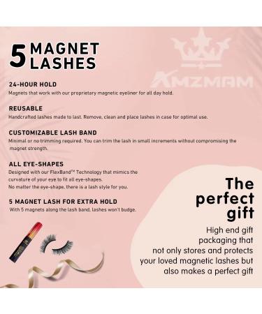 Buy Premium 3D Magnetic Lashes with Eyeliner - Reusable Natural Look Eyelash Kit | 2 Pairs with Tweezers - NATURA B0BJ35LSR7 - Buy Online on GoSupps.com