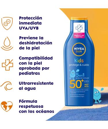 NIVEA SUN KIDS MOISTURIZING SOLAR SPF 50+ 200 ML - Buy Online on GoSupps.com