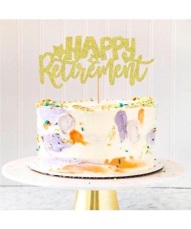 Keaziu 1PCS Happy Retirement Cake Toppers New Journey Begins Welcome 7 day Weekend Adventure Begins Cupcake Picks Retirement Theme Farewell Birthday Party Cake Decorations Supplies Gold Gold 1-2024 - Buy Online on GoSupps.com