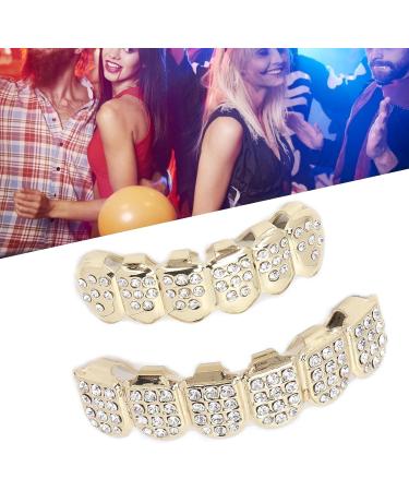Hip Hop False Teeth Hip Hop Teeth Decoration Teeth Protection Fashionable for Men for Women for Hip Hop Fashion Shows for Birthday for Halloween Party(gold) - Buy Online on GoSupps.com