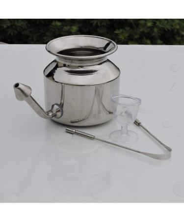 Ancient Impex Personal Cleaning Kit | Stainless Steel Neti Pot Tongue Cleaner & Eye Wash Cup - International Shipping Available - Buy Online on GoSupps.com